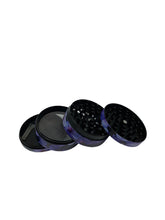 Load image into Gallery viewer, Violet purple flower lighter & 2.5 inch aluminum grinder.  Pretty cute girly lighter grinder set