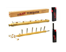 Load image into Gallery viewer, RAW Tuberator Bamboo 7 Cone + Raw Phoenix Lighter +Raw Extendo Lighter
