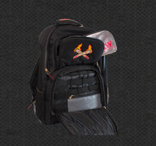 Load image into Gallery viewer, Raw rolling black backpack duffels