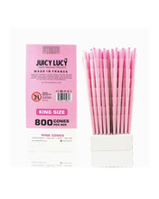 Load image into Gallery viewer, JUICY LUCY PINK pre rolled cone king size (200ct, 100ct, 50ct)+tube+glass tip