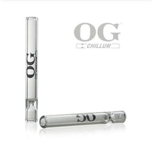 Load image into Gallery viewer, OG Chillum Glass Pipe One Hitter 4’’ Made In USA +Raw Phoenix  Lighter