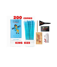 Load image into Gallery viewer, JUICY LUCY blue cone KING size (200ct, 100ct 50ct) MADE IN FRANCE+RAW 98 king size loader