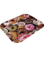 Load image into Gallery viewer, Raw Large Donut metal tray 14x11 inch+Raw Magnet Lid + Raw Phoenix Lighter