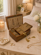 Load image into Gallery viewer, Personalized engraved wooden jewelry box