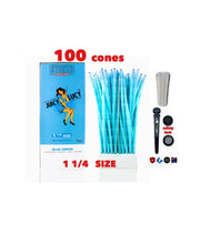 Load image into Gallery viewer, JUICY LUCY BLUE prerolled cone 1 1/4size ( 200ct, 100ct, 50ct)+tube+glass tip