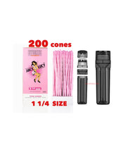 Load image into Gallery viewer, JUICY LUCY PINK cone 1 1/4 size (200pk, 100pk, 50pk) MADE IN FRANCE+3in1 herb filler grinder