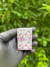 Load image into Gallery viewer, Floral lighter & 2.5 inch aluminum grinder.  Pretty cute girly lighter grinder set