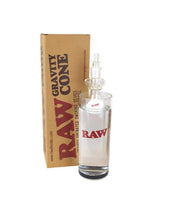 Load image into Gallery viewer, Raw Glass Gravity Cone Bubbler Device +Raw Phoenix Lighter +Extendo Lighter