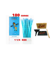 Load image into Gallery viewer, JUICY LUCY BLUE cone 1 1/4 size (200ct, 100ct 50ct) MADE IN FRANCE+RAW 1 1/4 lean size loader