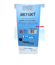 Load image into Gallery viewer, JUICY LUCY BLUE cone 1 1/4 size (200ct, 100ct 50ct) MADE IN FRANCE+RAW 1 1/4 lean size loader