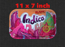 Load image into Gallery viewer, RAW Strain Indica Rolling Tray+Raw Magnet Lid+Raw Phoenix Lighter+ Raw Extendo Lighter