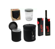 Load image into Gallery viewer, Raw smellproof cozy and jar 16oz+Raw Phoenix Lighter+Extendo Lighter