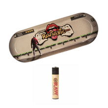 Load image into Gallery viewer, RAW Skate Deck Rolling Tray Graffiti Limited Edition + RAW Clipper Lighter