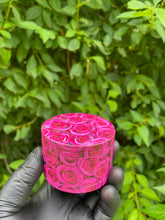Load image into Gallery viewer, Red rose flower lighter & 2.5 inch aluminum grinder.  Pretty cute girly lighter grinder set