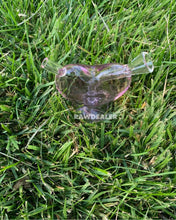Load image into Gallery viewer, glass pink heart water bubbler pipe