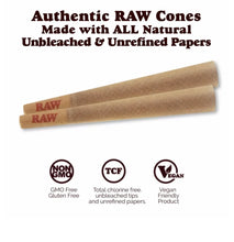 Load image into Gallery viewer, RAW Classic PEACEMAKER 140mm/5.5 inch Pre-Rolled Cones + Aluminum silver tube