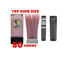 Load image into Gallery viewer, Blazy Susan pink pre rolled cone 109MM king size made in France 50pk | 100pk | 200pk + new design portable 3 in 1 herb grinder