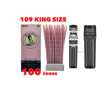 Load image into Gallery viewer, Blazy Susan pink pre rolled cone 109MM king size made in France 50pk | 100pk | 200pk + new design portable 3 in 1 herb grinder