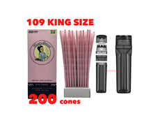 Load image into Gallery viewer, Blazy Susan pink pre rolled cone 109MM king size made in France 50pk | 100pk | 200pk + new design portable 3 in 1 herb grinder