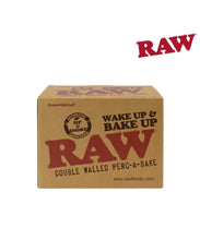 Load image into Gallery viewer, Raw Wake Up Bake Up Glass Mug Glass Bubbler Mug +Raw Phoenix Lighter + Raw Extendo Lighter