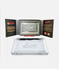 Load image into Gallery viewer, RAW CRYSTAL GLASS ROLLING TRAY 6 LBS LIMITED EDITION 9"X12" inch + Raw Phoenix Lighter + Raw Extendo Lighter