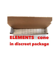 Load image into Gallery viewer, Elements Organic 1 1/4 Size cone pre rolled (50, 100, 200, 300, 400, 500) + Raw Extendo refillable lighter + Cone Glass Holder Tip