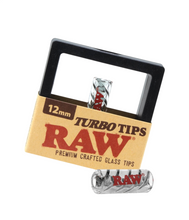 Load image into Gallery viewer, Raw Turbo Glass Tip 12mm & 10mm + Raw Extendo Lighter + Raw Phoenix Lighter (Red Black Brown color) Refillable