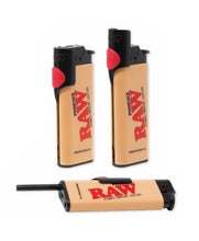Load image into Gallery viewer, Raw Turbo Glass Tip 12mm & 10mm + Raw Extendo Lighter + Raw Phoenix Lighter (Red Black Brown color) Refillable