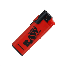 Load image into Gallery viewer, Raw Turbo Glass Tip 12mm & 10mm + Raw Extendo Lighter + Raw Phoenix Lighter (Red Black Brown color) Refillable