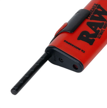 Load image into Gallery viewer, Raw Turbo Glass Tip 12mm & 10mm + Raw Extendo Lighter + Raw Phoenix Lighter (Red Black Brown color) Refillable