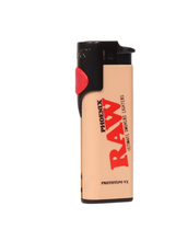 Load image into Gallery viewer, Raw Turbo Glass Tip 12mm & 10mm + Raw Extendo Lighter + Raw Phoenix Lighter (Red Black Brown color) Refillable