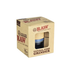 Load image into Gallery viewer, RAW natural glass wood grinder 65mm black/blue color