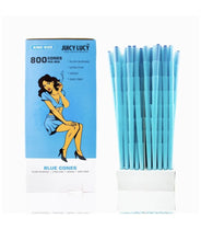 Load image into Gallery viewer, Juicy Lucy Blue 1 1/4 size pre-rolled cone 25/50/100/200/300/500 + RAW 1 1/4 size metal caddy box