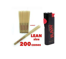 Load image into Gallery viewer, RAW Classic Lean Size cone pre rolled (50, 100, 200, 300, 400, 500) + Raw Phoenix refillable lighter