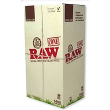 Load image into Gallery viewer, RAW Organic King Size cone pre rolled (50, 100, 200, 300, 400, 500) + Raw phoenix refillable lighter + Glass tip