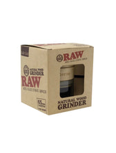 Load image into Gallery viewer, RAW nature wood & glass storage grinder  +  Premium large Bamboo wood stash box with lock and removable rolling tray