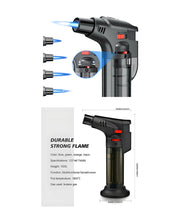 Load image into Gallery viewer, Premium large bamboo stash box with combination lock and removable sliding tray + torch lighter + aluminum 2.5” grinder + glass jar