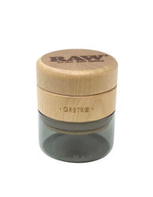 Load image into Gallery viewer, RAW nature wood & glass storage grinder  +  Premium large Bamboo wood stash box with lock and removable rolling tray