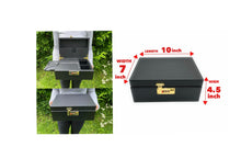 Load image into Gallery viewer, RAW nature wood & glass storage grinder  +  Premium large Bamboo wood stash box with lock and removable rolling tray