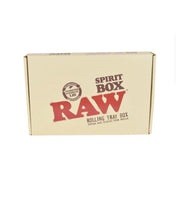 Load image into Gallery viewer, RAW natural bamboo SPIRIT box rolling tray/magnetic rubber sealed storage