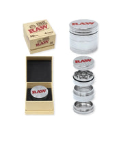 Load image into Gallery viewer, RAW stainless steel grinder 50mm RAW shredder 4 piece grinder