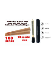 Load image into Gallery viewer, RAW Classic 98 special Size Cone(500, 300, 200, 100, 50)+aluminum sealed water smell tube joint