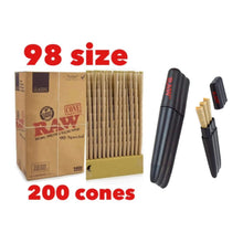 Load image into Gallery viewer, RAW 98 special Size Pre-Rolled Cone(50, 100, 200, 300, 400, 500)+RAW three tree case
