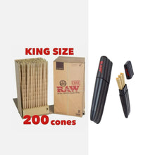 Load image into Gallery viewer, RAW Classic king Size Pre-Rolled Cone(50, 100, 200, 300, 500)+RAW three tree case