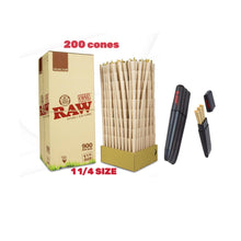 Load image into Gallery viewer, RAW Organic 1 1/4 Size Pre-Rolled Cone(50, 100, 200, 300, 500)+RAW three tree case