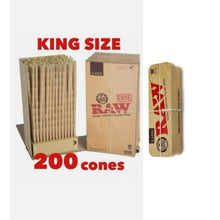 Load image into Gallery viewer, Raw classic king size pre-rolled cone 25/50/100/200/300 + RAW king size metal caddy box