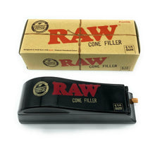 Load image into Gallery viewer, Raw classic 1 1/4 size pre rolled cone with tip 50, 100, 200, 300, 400, 500 +raw 1 1/4 size cone shooter filler