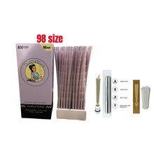 Load image into Gallery viewer, Blazy Susan purple 98mm size cone pre rolled (50, 100, 200, 300, 400, 500)+ Aluminum Doob Tube + Glass Tip