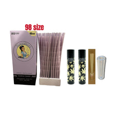 Load image into Gallery viewer, Blazy Susan purple 98mm Size cone pre rolled (50, 100, 200, 300, 400, 500) + 2 clipper refillable lighter + Cone Glass Holder Tip