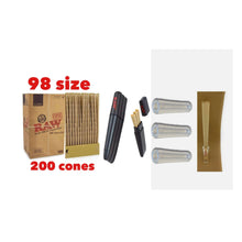 Load image into Gallery viewer, RAW 98 special Size Pre-Rolled Cone(50, 100, 200, 300, 500)+RAW three tree case+3 glass tips